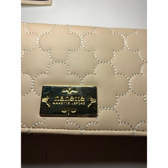 Nanette Lepore wallet beige quilted faux leather - Picture 12 of 12